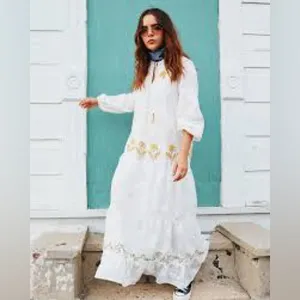 Zara Crochet Embroidered Dress Maxi‎ Bloggers Fav thumbnail 7