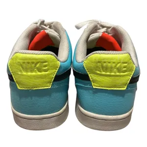 Nike‎ Court Vision Low Womens White Teal Neon Yellow Sneakers CZ9352-100 Size 11 thumbnail 5