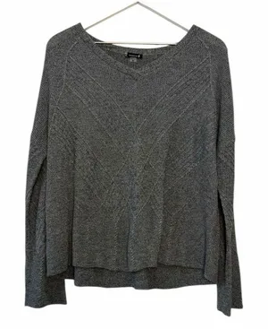 Smartwool Textured Knit V-Neck Sweater Size Medium thumbnail 1