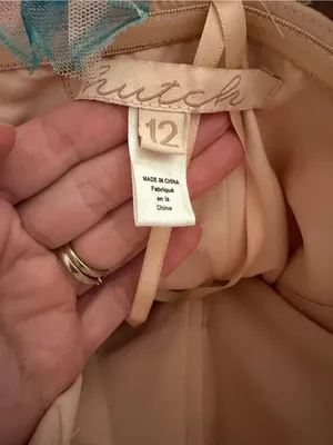 EUC Hutch Bromley Strapless Tulle Gown Sz 12. thumbnail 4