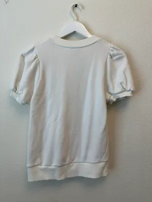 A New Day White Puff Sleeve Sweater thumbnail 3