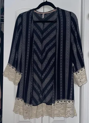 Xhilaration Blue Kimono thumbnail 2