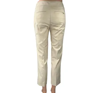 White House Black Market Perfect Form Cream Straight Slim Ankle Trousers Pants 0 thumbnail 3