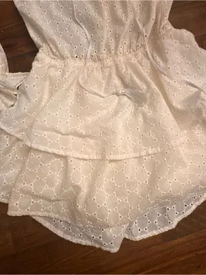 PAOLITA Eyelet Tiered Long-Sleeve Mini Dress thumbnail 4