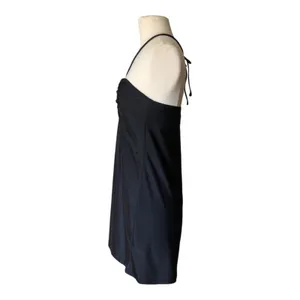 Andie Waikiki Swim Cover Up Black Small Ruched Halter Bandeau Beach Dress NWT thumbnail 7