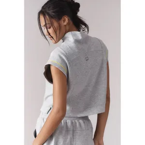 Anthropologie Daily Practice Womens Mock Neck Athleisure Muscle Tank Grey XS thumbnail 2