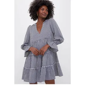 NEW Tuckernuck Pomander Place Navy Gingham Kenzie Dress Size Small thumbnail 3