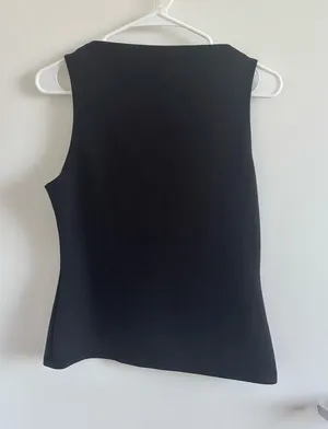Banana Republic Factory black Sleeveless Women's Tank Top thumbnail 1