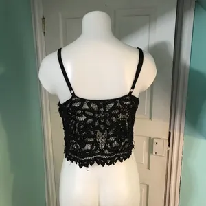 Free People Lace & Beaded Tank SzM thumbnail 5
