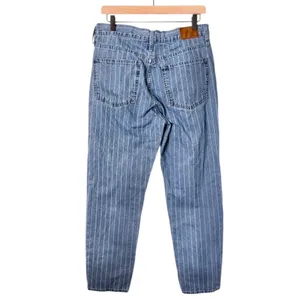 Madewell The Tall Perfect Vintage Crop Jean Pinstripe Blue White Women’s 30T thumbnail 6