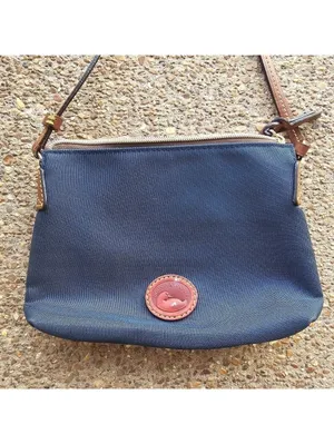 Dooney & Bourke Navy Blue Nylon Crossbody Adjustable Strap Small Minimalist thumbnail 13