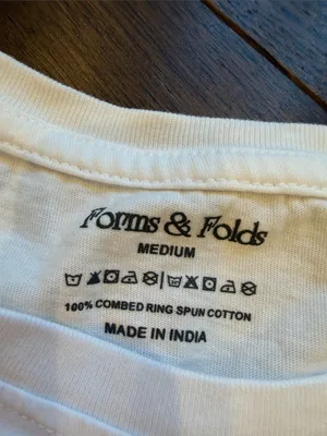 Forms & Folds Women’s White Crewneck T-Shirt in Size Medium - C27-156 thumbnail 2