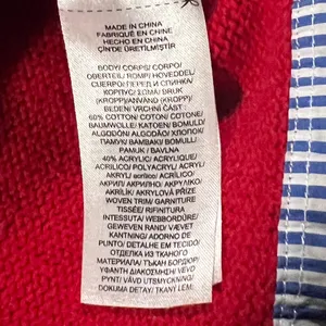 Lauren Ralph Lauren Sweater Womens Large‎ Red Faux Layered Pinstripe Shirt Trim thumbnail 5