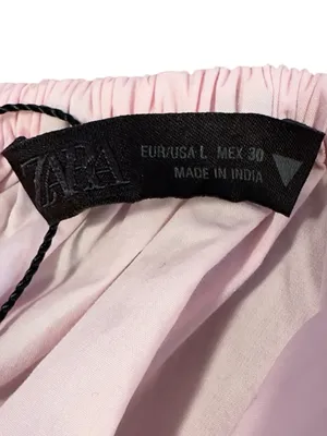 NWT Zara Pink Poplin Bow Shoulder Top - Size L - Coquette Babydoll Romantic thumbnail 5