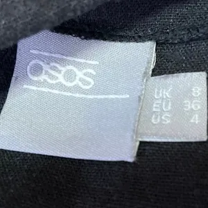 ASOS Black Linen Sleeveless Sweatheart Neck Button Down Midi A Line Tank Dress 4 thumbnail 4