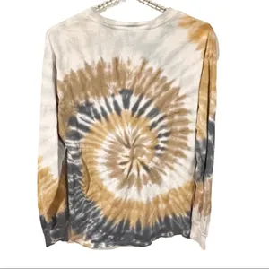 Aritzia TNA Small Brown Tie Dye Cotton Long Sleeve Tshirt‎ thumbnail 5