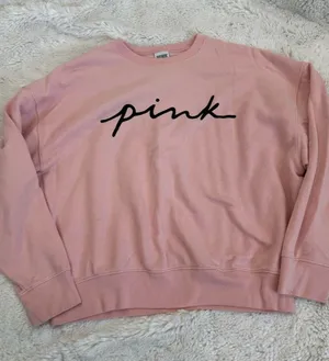 PINK Victoria's Secret Cozy Crewneck Sweatshirt - Pale Pink thumbnail 1