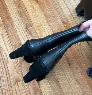 Kork Ease Leather Waterproof Block Chunky Heel Winter Rubber Outsole Low Kitten anti-slip thumbnail 6