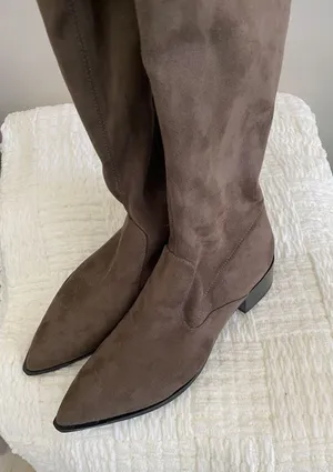 Mark Fisher LTD OTK Yakira Brown Suede Boot Women’s Size 8.5 NEW thumbnail 1