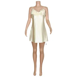 ELLIATT Katalina 3D Floral Satin Dress, Ivory, Large thumbnail 12