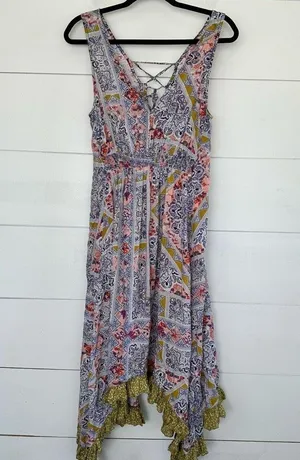 Anthropologie Women’s Small Geometric Bohemian Fit and Flare Dress thumbnail 1