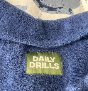 Daily drills terry cloth polo crop tee blue thumbnail 5