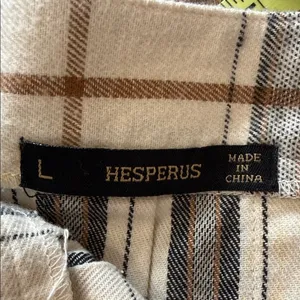 HESPERUS Schoolgirl Academia Plaid Pleated Cotton Flannel Mini Skirt Size Large thumbnail 5