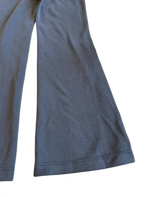 Lululemon Ribbed Zip Flared Pants Brushed Softstreme Athletic Size 8 Women's thumbnail 8