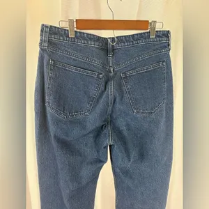 Abercrombie High Rise 90s‎ Relaxed Jean Raw Hem 31/12L long EUC thumbnail 6
