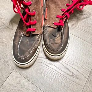 Sperry Top Sider Acklins Brown Corduroy Flannel Lined High Top‎ Boots Size 8.5 thumbnail 6
