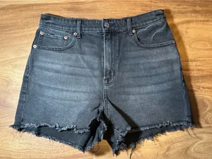 American Eagle Shorts Highest Rise Black Jean 90s Boyfriend Shorts 8 thumbnail 1