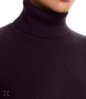 AQUA Cashmere Turtleneck Sweater thumbnail 4