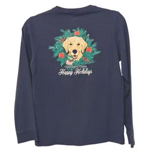 Vineyard Vines T-shirt Sz Med Holiday Golden Retriever Dog‎ Christmas Shirt thumbnail 2