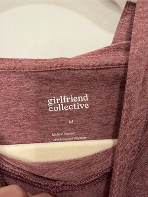 Girlfriend Collective Heathered Cropped Lightweight‎ Hoodie Size Medium thumbnail 2