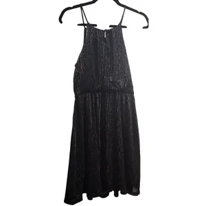 Francescas Mi Ami Black Sparkle Halter Neck Sleeveless Mini Dress - Size‎ S thumbnail 2