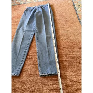 Vintage Bill Blass Italy High Rise Mom Jeans Blue 100% Cotton Size 8 thumbnail 2