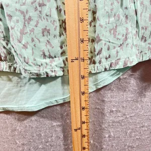 1218 | Nottibianche Abstract Print Cotton Blend Pajama Set Mint Green Womens‎ 1X thumbnail 7