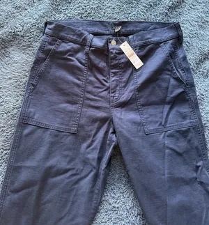 Wide-Leg Navy J.Crew Pants thumbnail 1