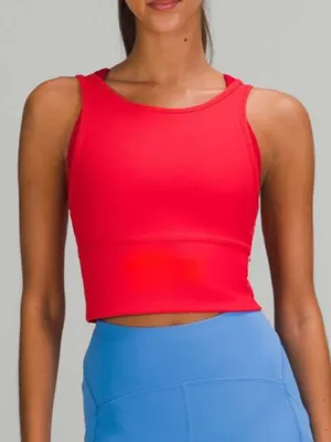 Lululemon Power Pivot Ribbed Tank Crop Top Love Red thumbnail 1