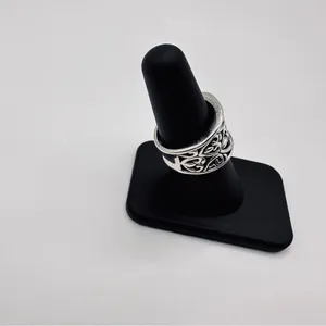 Vintage Celtic Knot Trinity Scroll
Simple Plain Ring size 6.5 and 1.5 cm Silver thumbnail 8