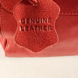 Spikes‎ & Sparrow Leather Zip Satchel Bag Purse in Red thumbnail 3