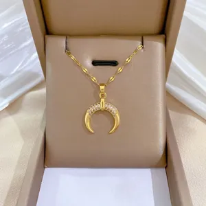 Boutique NEW Crescent Moon Pendant Necklace | 14k Gold Over‎ Sterling thumbnail 8