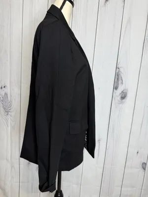 NWT Skies Are Blue Size XL Blazer Black Lined Pockets No-Button NEW thumbnail 4