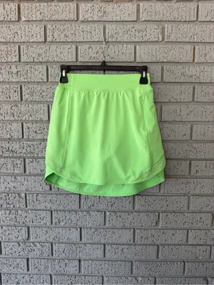 Lululemon Hotty Hot High-Rise Skirt *Long Scream Green Light Size 4 thumbnail 4
