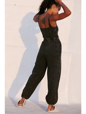 Free People Inbound Onesie - Black thumbnail 6