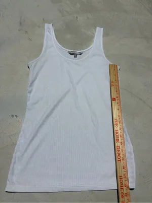 Athleta White Ribbed Tank Top Women medium thumbnail 5