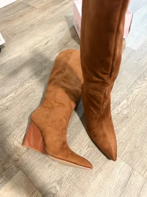 FashioNova NEW EGO women’s tan knee high boots size 7 thumbnail 5