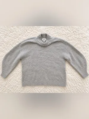 PISTOLA Carlen Alpaca Mock Neck Sweater – Light Heather Grey – M thumbnail 5
