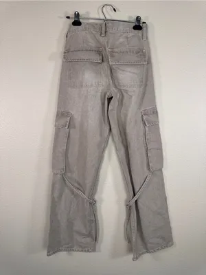 Song Light Grey Wide Leg Cargo Pants Womens 0 Casual Fall Staple Denim thumbnail 5