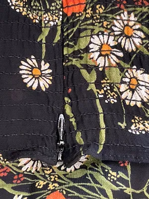 Reformation Besse Dress in Black Floral 6 Womens Midi thumbnail 9